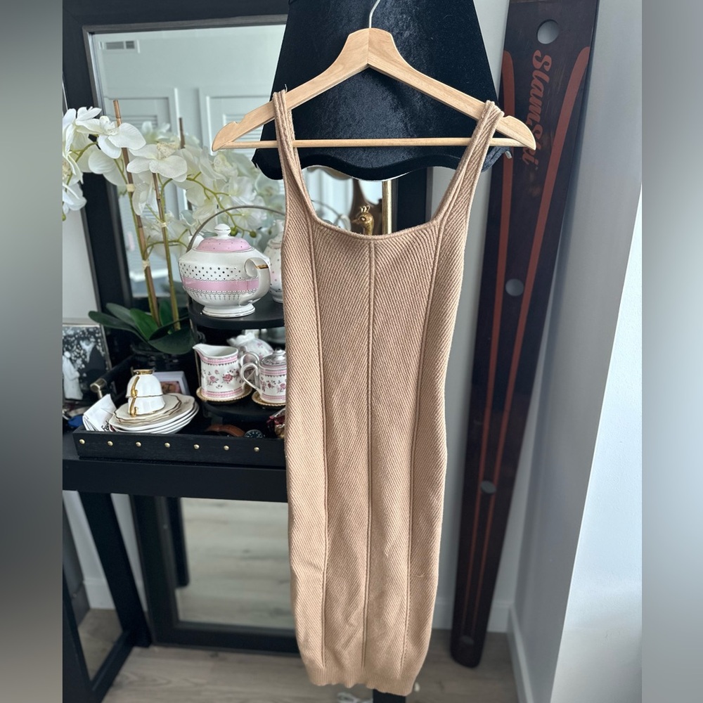 Tan Knit Dress